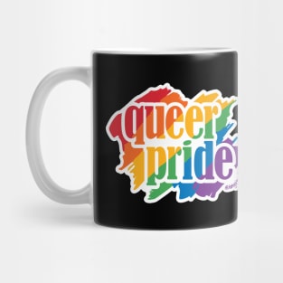 Queer Pride Painted Rainbow (dark colors) Mug